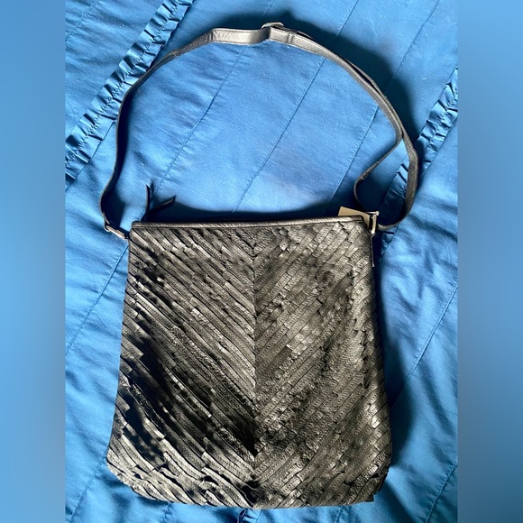 Day & Mood Genuine Black leather bag - Picture 1 of 5